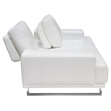 Load image into Gallery viewer, Russo Loveseat w/ Adjustable Seat Backs in White Air Leather by Diamond Sofa