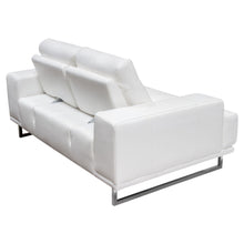 Load image into Gallery viewer, Russo Loveseat w/ Adjustable Seat Backs in White Air Leather by Diamond Sofa