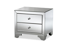 Load image into Gallery viewer, Baxton Studio Farrah Hollywood Regency Glamour Style Mirrored 2-Drawer Nightstand