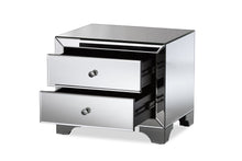 Load image into Gallery viewer, Baxton Studio Farrah Hollywood Regency Glamour Style Mirrored 2-Drawer Nightstand