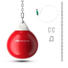 Load image into Gallery viewer, 18 Inch 110 Pound Heavy Punching Water Aqua Bag with Adjustable Metal Chain-Red