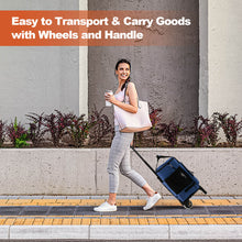 Load image into Gallery viewer, 50-Can Large Leakproof Rolling Cooler with Detachable Bottom Plate-Dark Blue