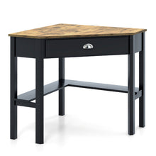 Load image into Gallery viewer, Corner Wooden Piece Laptop Computer Desk-Rustic Brown