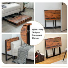 Load image into Gallery viewer, 31 Inch Space-saving Folding Computer Desk for Home Office-Rustic Brown