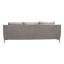 Load image into Gallery viewer, Seattle Loose Back Sofa in Grey Polyester Fabric w/ Polished Silver Metal Leg by Diamond Sofa