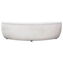 Load image into Gallery viewer, Simone Curved Sofa in White Faux Sheepskin Fabric by Diamond Sofa