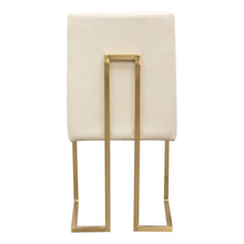 Load image into Gallery viewer, Set of (2) Skyline Dining Chairs in Cream Fabric w/ Polished Gold Metal Frame by Diamond Sofa