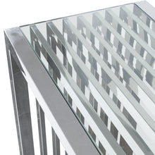 Load image into Gallery viewer, SOHO Rectangular Stainless Steel Console Table w/ Clear, Tempered Glass Top by Diamond Sofa