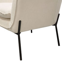 Load image into Gallery viewer, Status Accent Chair in Cream Fabric with Black Powder Coated Metal Leg by Diamond Sofa