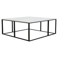 Load image into Gallery viewer, Surface Square Cocktail Table w/ Engineered Marble Top & Black Powder Coated Metal Base by Diamond Sofa