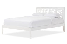 Load image into Gallery viewer, Baxton Studio Celine Modern and Contemporary Geometric Pattern White Solid Wood Full Size Platform Bed