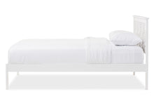 Load image into Gallery viewer, Baxton Studio Celine Modern and Contemporary Geometric Pattern White Solid Wood Full Size Platform Bed
