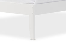 Load image into Gallery viewer, Baxton Studio Celine Modern and Contemporary Geometric Pattern White Solid Wood Full Size Platform Bed