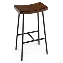 Load image into Gallery viewer, 29'' Industrial Saddle Bar Stool with Metal Legs-29 inches