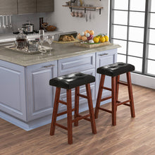 Load image into Gallery viewer, Set of 2 Modern Backless Bar Stools with Padded Cushion-29 inches