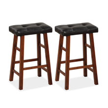 Load image into Gallery viewer, Set of 2 Modern Backless Bar Stools with Padded Cushion-29 inches