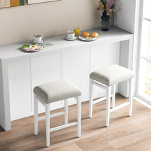 Load image into Gallery viewer, 2 Pieces 24.5/29.5 Inch Backless Barstools with Padded Seat Cushions-24.5 inches