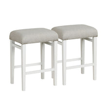 Load image into Gallery viewer, 2 Pieces 24.5/29.5 Inch Backless Barstools with Padded Seat Cushions-24.5 inches