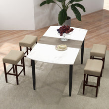 Load image into Gallery viewer, Set of 2 24 Inch Bar Stool with Curved Seat Cushions-Beige