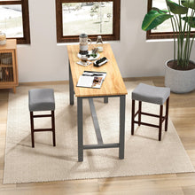 Load image into Gallery viewer, Set of 2 25 Inch Bar Stool with Curved Seat Cushions-Gray