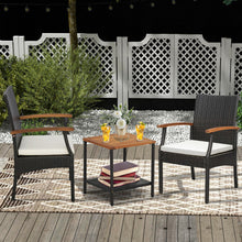 Load image into Gallery viewer, Patio Wicker Chair Set of 2 with Soft Zippered Cushion