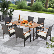 Load image into Gallery viewer, Patio Wicker Chair Set of 2 with Soft Zippered Cushion