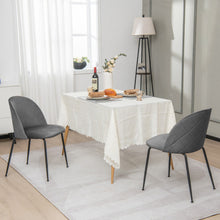 Load image into Gallery viewer, Set of 2 Upholstered Velvet Dining Chair with Metal Base for Living Room-Gray