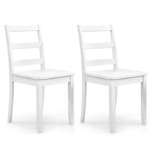 Load image into Gallery viewer, Set of 2 Wood Dining Chairs with Solid Rubber Wood Legs-White