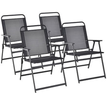 Load image into Gallery viewer, Set of 2/4/6 Outdoor Folding Chairs with Breathable Seat-Set of 4