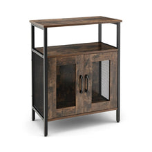 Load image into Gallery viewer, Industrial Sideboard Buffet Cabinet with Removable Wine Rack-Rustic Brown