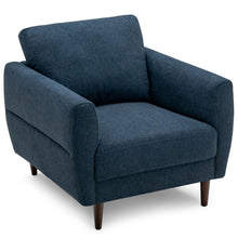 Load image into Gallery viewer, Modern Upholstered Accent Chair Single Sofa Armchair-Navy
