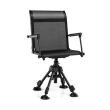Load image into Gallery viewer, Folding Swivel Patio Chair with 4 Adjustable Leg-Black