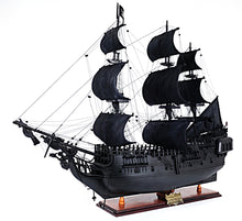 Load image into Gallery viewer, Black Pearl Pirate Ship Large With Table Top Display Case