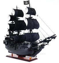 Load image into Gallery viewer, Black Pearl Pirate Ship Large With Table Top Display Case