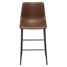 Load image into Gallery viewer, Theo Set of (2) Bar Height Chairs in Chocolate Leatherette w/ Black Metal Base by Diamond Sofa