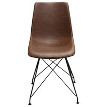 Load image into Gallery viewer, Theo Set of (4) Dining Chairs in Chocolate Leatherette w/ Black Metal Base by Diamond Sofa