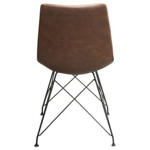 Load image into Gallery viewer, Theo Set of (4) Dining Chairs in Chocolate Leatherette w/ Black Metal Base by Diamond Sofa