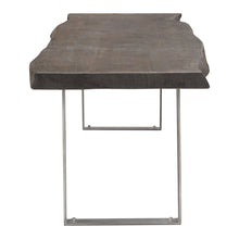 Load image into Gallery viewer, Titan Solid Acacia Wood Accent Bench in Espresso Finish w/ Silver Metal Inlay & Base by Diamond Sofa