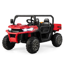 Load image into Gallery viewer, 2-Seater Kids Ride On Dump Truck with Dump Bed and Shovel-Red