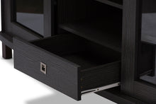 Load image into Gallery viewer, Baxton Studio Walda 60-Inch Greyish Dark Brown Wood TV Cabinet with 2 Sliding Doors and 1 Drawer