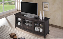 Load image into Gallery viewer, Baxton Studio Walda 60-Inch Greyish Dark Brown Wood TV Cabinet with 2 Sliding Doors and 1 Drawer