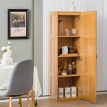 Load image into Gallery viewer, Tall Storage Cabinet with 4 Storage Shelves for Bathroom Living Room-Natural