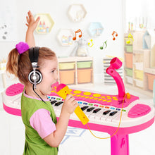 Load image into Gallery viewer, 31-Key Kids Piano Keyboard Toy with Microphone and Multiple Sounds for Age 3+-Pink