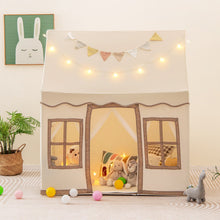 Load image into Gallery viewer, Toddler Large Playhouse with Star String Lights-Brown