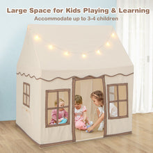 Load image into Gallery viewer, Toddler Large Playhouse with Star String Lights-Brown