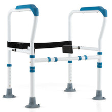 Load image into Gallery viewer, Toilet Safety Rail with Adjustable Height for Elderly-Blue