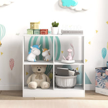 Load image into Gallery viewer, 4-Cube Kids Bookcase with Open Shelves