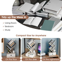 Load image into Gallery viewer, 5-Tier Floor Standing Tree Bookcase with Drawer-Beige