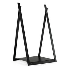 Load image into Gallery viewer, Triangle Firewood Rack with Raised Base for Fireplace Fire Pit-Black
