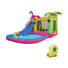 Load image into Gallery viewer, Inflatable Bounce Castle with Long Water Slide and 735W Blower
